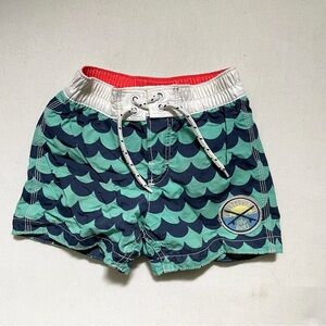 Baby Gap Kids Boys Toddler Baby Blue Green Striped Swimsuit Bathing Suit